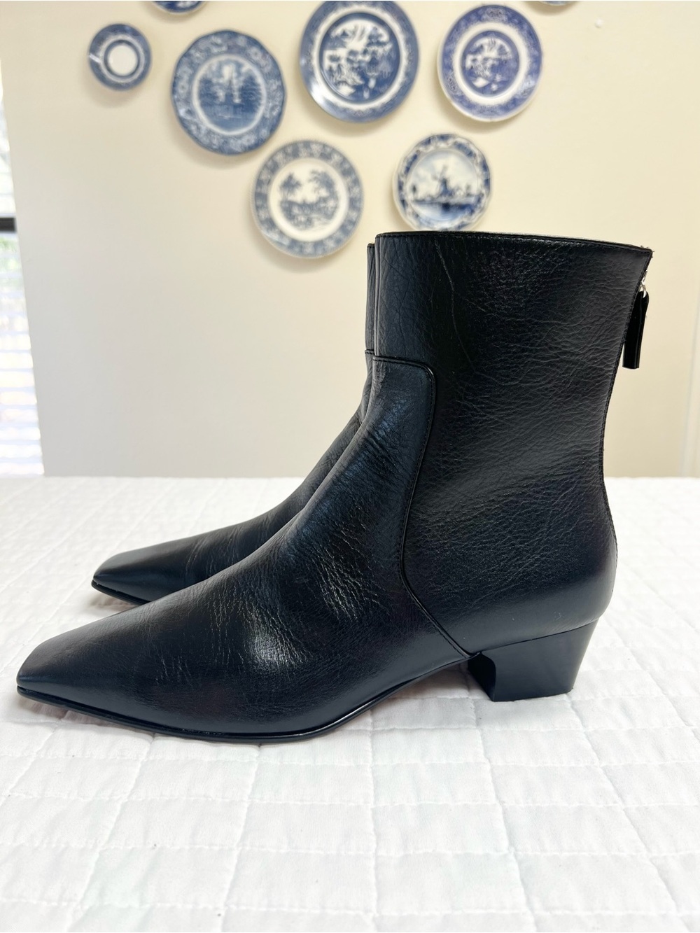 Madewell The Lexie Ankle Boot in True Black Leather Size 8.5 - Picture 7 of 11
